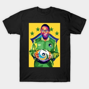 Pele Legend Football Wpap Pop Art T-Shirt